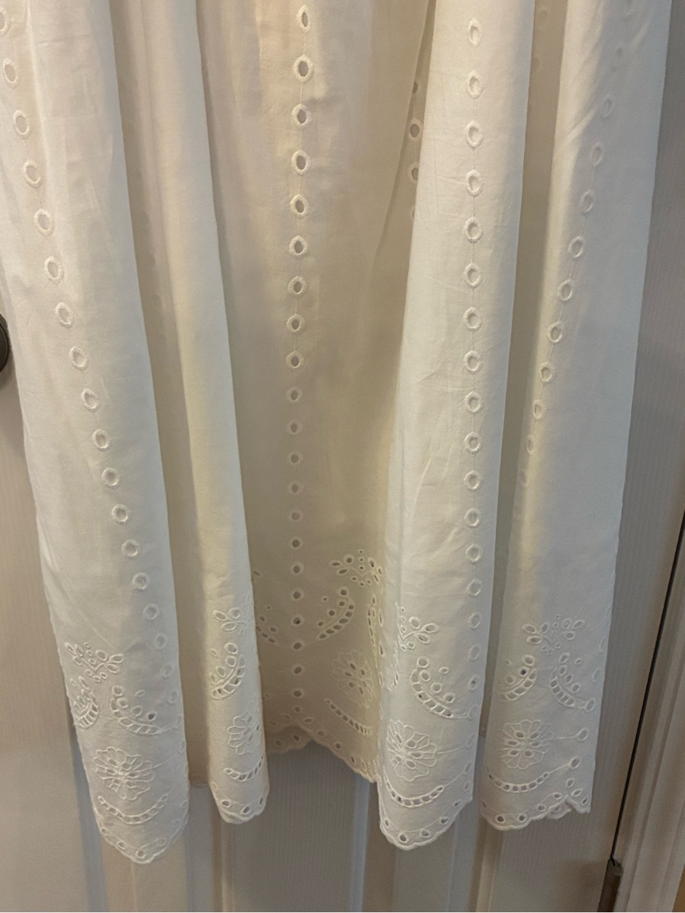 Elegant White Eyelet Cotton Maxi Dress & Lining Garden Party Wedding. Size 3X - Picture 3 of 13